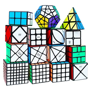 QIYI Скорость Волшебный Куб 3x3x3 4x4x4 5x5x5 Головоломка Черные Наклейки Образование Обучение Кубо Магико Игрушки Для Детей Дети
