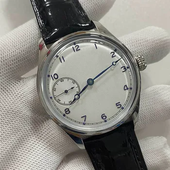42 мм Мужские ручные наручные часы с манипулятором Тяньцзинь St6497 Движение Простой дизайн Белый циферблат Водонепроницаемый Бесплатная доставка Reloj Hombre