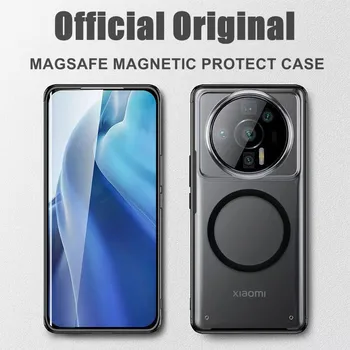 Роскошный магнит для чехлов для телефонов с беспроводной зарядкой MagsafeДля Xiaomi Mi 12S Ultra Matte Transaparent Soft TPU + PC Противоударный чехол