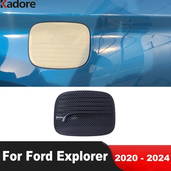 Для Ford Explorer 2020 2021 2022 2023 2024 Крышка топливного бака автомобиля из углеродного волокна Отделка масла Крышки крышки заливной горловины бензина Аксессуары
