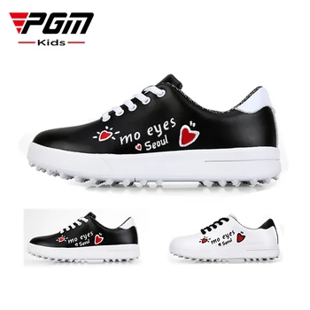 PGM Гольф Детская обувь Водонепроницаемые повседневные спортивные кроссовки для девочек Шнуровка Дышащие нескользящие XZ121