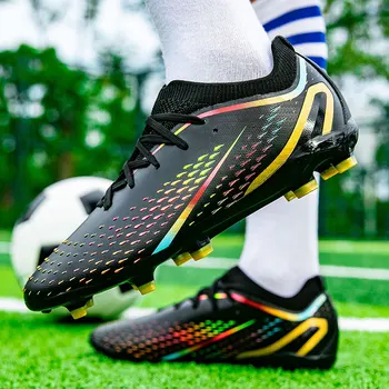 Женская футбольная обувь Мужская спортивная обувь на открытом воздухе Молодежная мода Противоскользящая носимая футбольная тренировочная обувь TF / FG Футбольная обувь