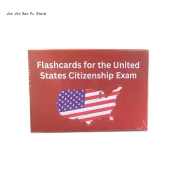 E8BD 1 Box US Civics 100 Questions Карточка История и политика Учебное пособие Экзамен на американское гражданство Тестовые карты