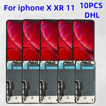  Бесплатно DHL 10PC OLED для iphone X XR 11 Экран OLED ЖК-дисплей Сенсорный экран Дигитайзер в сборе для iphone X XR 11 Replaceme