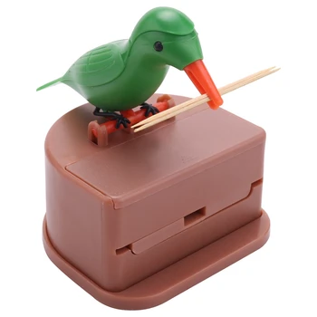 Диспенсер для зубочисток Птица Автоматическая коробка для зубочистки для птиц Держатель зубочистки