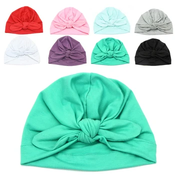 L5YF Детские шляпы для девочек Однотонные детские шапки и для новорожденных Фотопринадлежности