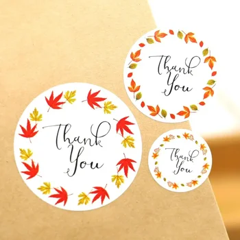  этикетка благодарности с гирляндой из листьев, наклейка для свадебных подарков - свадебные сувениры цветочные этикетки, печати конвертов