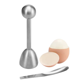  Топпер для яиц, Резак для яиц, Крекер для яиц и яиц всмятку, Топпер для резака яиц с ложкой, Кухонные гаджеты из нержавеющей стали