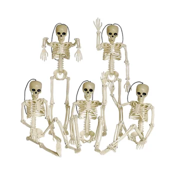 5 шт. Украшения для скелета на Хэллоуин, 16-дюймовые скелеты для подвижных суставов всего тела на Хэллоуин, украшения для домов с привидениями