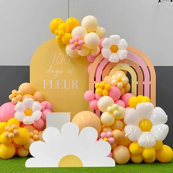 DIY Daisy Cutout Daisy Тематическая вечеринка Фон KT Доска Подсолнух Воздушный шар Baby Shower Girl Принцесса День рождения Свадебный декор