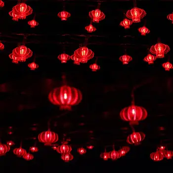 Праздничный светодиодный свет Гирлянда Водонепроницаемая лампа Бусины Элементы китайского стиля Кулон Фоновое украшение для свадеб Дома