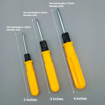 Желтая ручка мини маленькая отвертка сменный конус инструмент для домашнего ремонта, слово крест