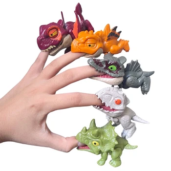 Парк динозавров Юрского периода Фигурки Мини-игрушки с покусыванием пальцев Рюкзак Кулон Snap Squad T-rex Dino Bite Hand Детские игрушки