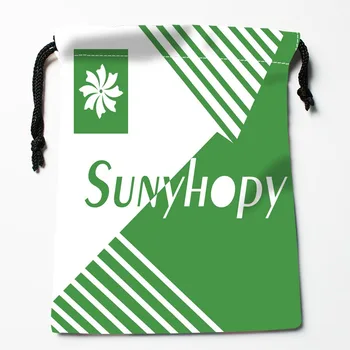 Отправить фотографии Sunyhopy Бренд Арт Логотип Кулиска Сумки Подарочная сумка с принтом Дорожный чехол Одежда для хранения 18x22 см Атласная ткань
