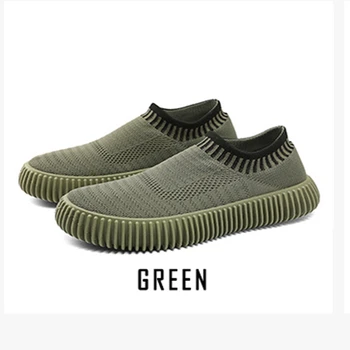 2023 Осень Новая Мужская Обувь Зеленые / Черные Мужские Кроссовки Массивная Мужская Обувь Повышенная Мода Повседневная Плюс Размер Zapatillas Теннисные Туфли