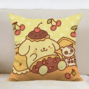 Sanrio Kawaii Hello Kitty Подушка Kuromi Cinnamoroll Аниме Мультфильм Симпатичная студенческая гостиная Офис Красивая мягкая уютная подушка