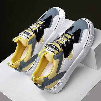 2020 Мужская обувь Корейский тренд Обувь на шнуровке, мужская удобная удобная дышащая студенческая обувь Мужская повседневная обувь