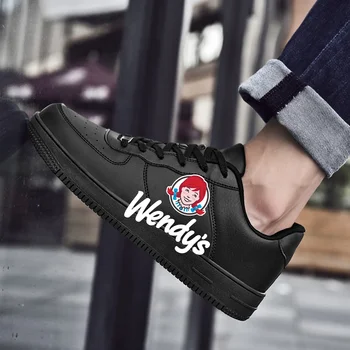 Новый логотип ресторана быстрого питания Wendys AF Баскетбол Мужской Женский Спорт Бег Высокое Качество Плоские Кроссовки Сила Изготовленная на заказ обувь