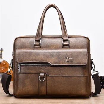 горизонтальные винтажные портфели для мужчин сумка из натуральной кожи роскошная мужская сумка-мессенджер через плечо бизнес-сумка для ноутбука