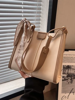 Модная женская сумка на одно плечо Популярная простая сумка большой емкости для поездок на работу для офисных дам повседневная женская сумка