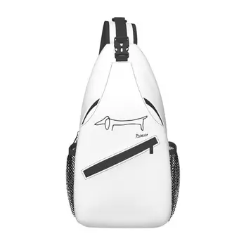 Pablo Picasso Dog Sling Нагрудная сумка Custom Dachsund Рюкзак через плечо через плечо для мужчин Дорожный рюкзак