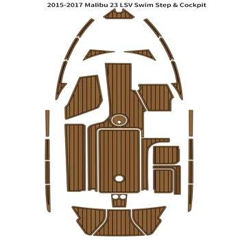 2015-2017 Malibu 23 LSV Плавательная платформа Кокпит Коврик Лодка EVA Пена Тик Палуба Подложка Самоклеящийся SeaDek Gatorstep Style