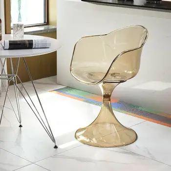 1 шт. Nordic Ins Style Современная простота Прозрачный обеденный стул Дом Гостиная Креативный дизайн Акриловая спинка стула