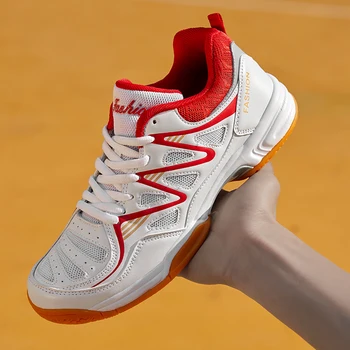  Мужская обувь для настольного тенниса Противоскользящая амортизация Спортивные кроссовки Спортивная теннисная обувь на открытом воздухе Легкая беговая обувь для мужчин