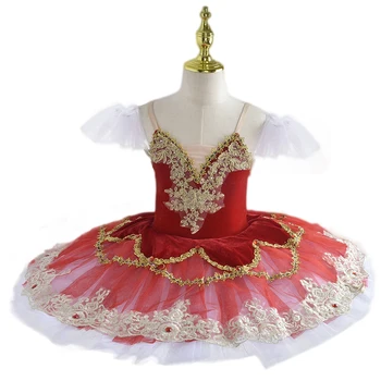 профессиональный красный профессиональная балетная юбка для девочки белый лебедь малыш с пайетками танцевальные костюмы балетное платье юбка-пачка платье женщины