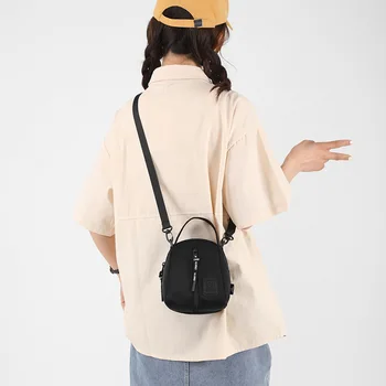 Женская сумка через плечо Сумка-мессенджер для женщин Простая нейлоновая квадратная сумка Дизайнерская роскошная женская сумка Молния Повседневная маленькая сумка