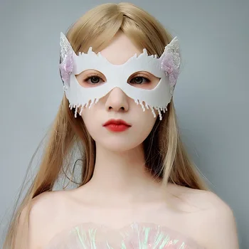 Новая мода Роскошная венецианская маскарадная маскарадная маска Женщины Сексуальная маска для глаз лисы для маскарадного костюма Рождественская вечеринка на Хэллоуин MJ-04