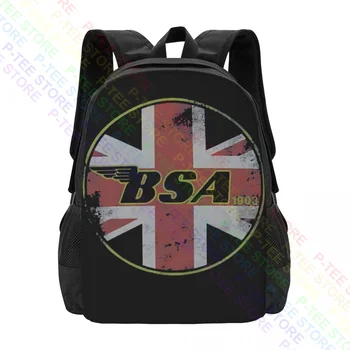 BSA Юнион Джек Логотип Британский мотоциклРюкзак Портативные рюкзаки для одежды большой емкости