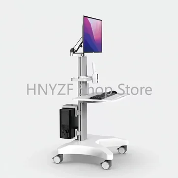  Регулируемый по высоте сенсорный экран Компьютер Медицинская стоматологическая клиника Больница Медицинская тележка