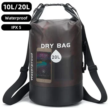 10L 20L Dry Bag Водонепроницаемый пакет для хранения Сумка для плавания Треккинг Рафтинг Катание на лодках Каякинг Рафтинг Сухие мешки Рюкзак XD117Y