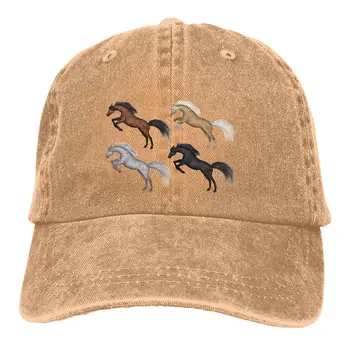 Летняя кепка Солнцезащитный козырек Индивидуальность Хип-хоп кепки Лошадь Животное Ковбойская шляпа Остроконечные шляпы