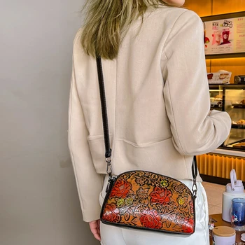2023 Женские сумки через плечо Модная сумка на одно плечо под мышкой Маленькая сумка для мобильного телефона через плечо Винтажная сумка из ракушки Кошельки
