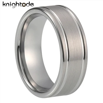 6 мм 8 мм обручальное кольцо для мужчин и женщин кольца из карбида вольфрама помолвленные ювелирные изделия подарок с двойной канавкой плоский матовый