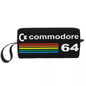 Commodore 64 Компьютерная сумка для туалетных принадлежностей Портативный C64 Amiga Компьютерный Geek Nerd Косметический органайзер для макияжа Для красоты Dopp Kit Чехол