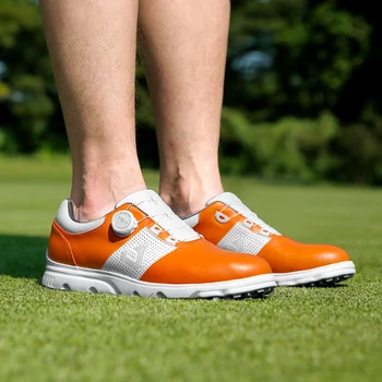 PGM Мужская обувь для гольфа Мужские водонепроницаемые нескользящие кроссовки с шипами Мужская дышащая ручка с пряжкой Тренировочная обувь Легкая обувь для гольфа