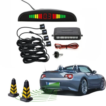  Автомобильный датчик Резервный Задний Вид Радар Сигнализация Комплект Цифровой Дисплей Черный