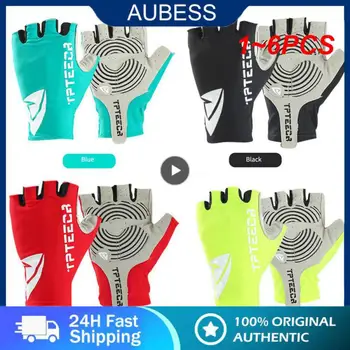 1 ~ 6 шт. Половина пальца Влагоотводящие Велоперчатки Гелевая прокладка Противоударные дорожные велосипедные перчатки Мужчины Женщины Спортивные перчатки MTB
