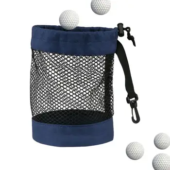  Сумка для мяча для гольфа Сетчатая сумка для гольфа Органайзер Держатель мяча Сумка с сумкой для хранения Портативный чехол для гольфа большой емкости для мужчин и женщин