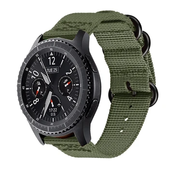 20 22 мм нейлоновый холщ ремешок для часов для Samsung Galaxy Watch 42 46 мм Gear S3 WatchBand Quick Release Galaxy Watch 3 41 45 мм