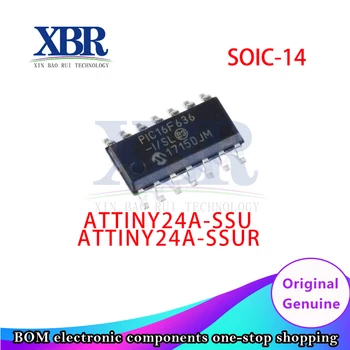 10 шт ATTINY24A-SSU ATTINY24A-SSUR SOIC-14 8-битные микроконтроллеры MCU 20 МГц, инд температура 1,8-5,5 В, зеленый