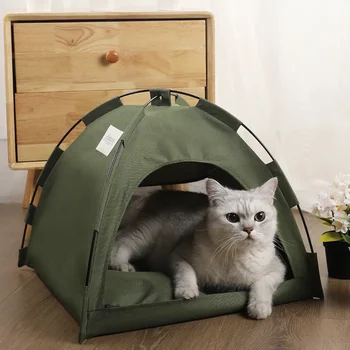 Кровать-палатка для домашних животных, товары для дома, согревающий коврик, диван-корзина-кровать, зимняя палатка для котят, аксессуары