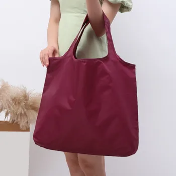 BIG Экологичная складная сумка для покупок Многоразовая портативная сумка через плечо для путешествий Продуктовая мода Карманная сумка