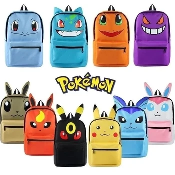 Pokemon Pikachu Haunter Umbreon Sylveon Холщовый рюкзак Студенты Плечи Сумка Карман Monster Haunter Школьные сумки Сумки для ноутбука