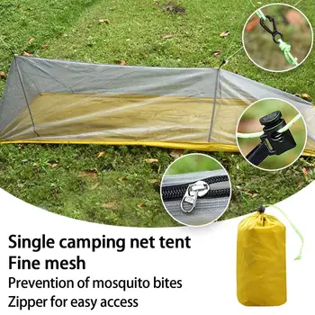 Сверхлегкая одноместная сетчатая палатка на открытом воздухе дышащая водонепроницаемая портативная регулируемая палатка для кемпинга, рыбалки, дропшиппинга