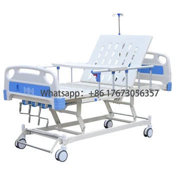 KSMED 2 Функциональные самые дешевые ручные больничные кровати ABS изголовье пациента Кровать для ухода за больным Больница неотложной помощи