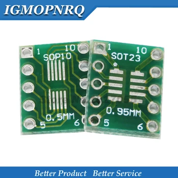 10PCS SOT23 MSOP10 SOP10 UMAX to DIP10 Transfer Board DIP Pin Board Pitch Adapter new